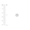 1tcw Diamond Cluster Stud Earrings