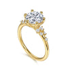 14K Yellow Gold Round Diamond Engagement Ring
