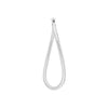 Plated Sterling Silver Curved Oval Hoop Earrings