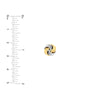 Triple Tube Love Knot Stud Earrings