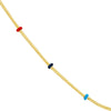 Tri-colored Enamel Bead Saturn Chain
