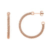 Plated Sterling Silver Beaded Hoop Earrings