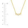 Bezel Set 3 Stone Graduated Necklace