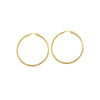 2x40mm Full DC Round Hoop Earrings