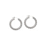 Sterling Silver Twisted and Textured Hoop Earrings