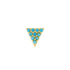 Simulated Turquoise Triangle Stud Earrings