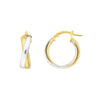 Two-Tone Interwoven Hoop Earrings