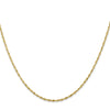 10K 2.5mm Diamond-Cut Lightweight Rope Chain