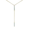 Simulated Turquoise Staple Lariat Necklace