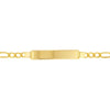 3.25mm Kid's Initial ID Bracelet on Figaro Chain LL