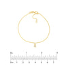 Bezel Set Diamond Charm Bracelet