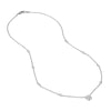 3/4tcw Diamond Cluster &amp; Bezel Station Necklace