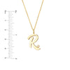 Script 'R' with Diamond Bezel Necklace