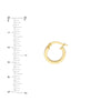 3mm x 10mm Sparkle Hoop Earrings