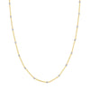 Two-Tone Disco Bead Rolo Chain Necklace