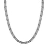 Sterling Silver/Black Multi-Strand Saturn Chain Necklace