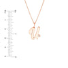 Script 'U' with Diamond Bezel Necklace