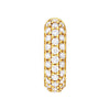 3 Row Pave Diamond Paper Clip Huggies (5/8tcw)