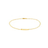 Paper Clip Anklet with ID Bar