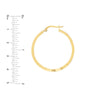Square Tubing Wave Hoop Earrings