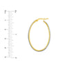 Plated Sterling Silver Diamond-Cut Oval Hoops