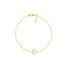 Sideways Mini CZ Heart Adjustable Bracelet
