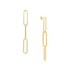 Three Link Paper Clip Dangle Earrings