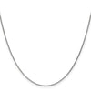 14K White Gold 1.1mm Round Cable Chain