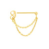 Draped Double Chain Front-to-Back Earrings