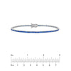 Round Blue Sapphire Tennis Bracelet