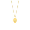 Cutout Heart Engravable Disk Paper Clip Necklace