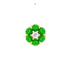 2.5mm Tsavorite &amp; Diamond Cluster Stud Earrings