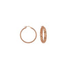 3mm x 20mm Diamond-Cut Hoop Earrings