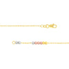 Tri-Color Mary and Cross Beaded Lariat Necklace