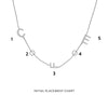 Block Initials Station Necklace