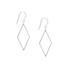 Open Diamond-Shaped Dangle Earrings