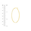 Plated Sterling Silver Long Oval Sparkle Hoops