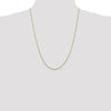 14K 1.5mm Diamond-Cut Rope Chain Anklet
