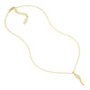 Sterling Silver CZ Italian Horn Adjustable Necklace