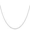 14K White Gold 1mm D/C Open Long Link Cable Chain