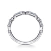 14K White Gold Diamond Wedding Band
