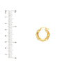 Smooth Bamboo Round Hoop Earrings