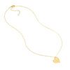 Tilted Heart with Paw Cutout Necklace