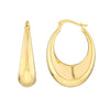 Graduated Puff Polished Hoop Earrings