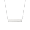 Bar Necklace in Plated Sterling Silver with CZ