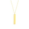 Vertical Engravable Bar Adj. Necklace