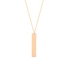 Vertical Engravable Bar Adj. Necklace