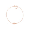 Sideways Mini Cross Adjustable Bracelet