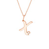 Script 'X' with Diamond Bezel Necklace