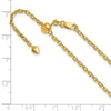 14K Adjustable 2.5mm Semi-Solid D/C Cable Chain